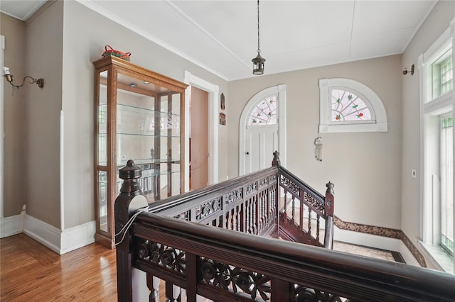 25 Garfield Pl, Poughkeepsie, NY 12601 - entrance foyer featuring crown molding, wood finished floors, and baseboards