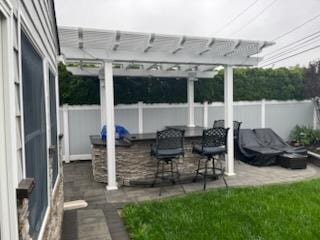 738 Craft Ave, Franklin Square, NY 11010 - view of patio featuring a pergola