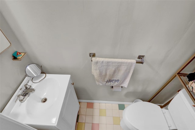 738 Craft Ave, Franklin Square, NY 11010 - bathroom with vanity and tile patterned floors