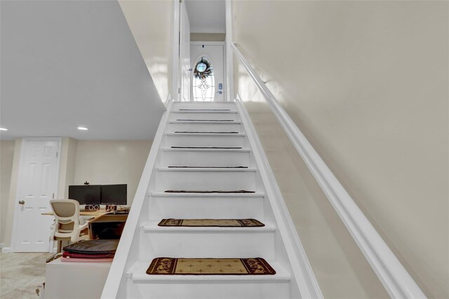 738 Craft Ave, Franklin Square, NY 11010 - stairway featuring recessed lighting
