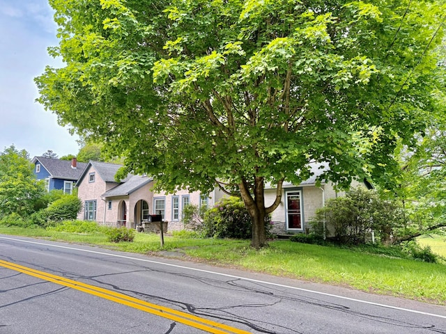 13 Rockland Rd, Roscoe, NY 12776 - obstructed view of property with stone siding