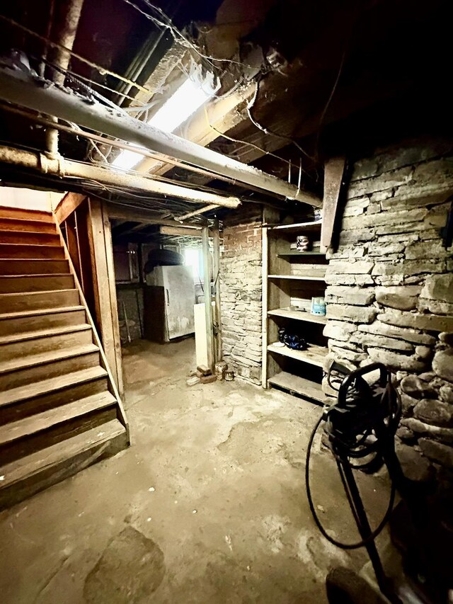 13 Rockland Rd, Roscoe, NY 12776 - unfinished below grade area featuring stairs