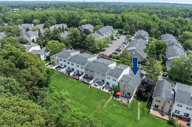 81 Hidden Ridge Dr, Syosset, NY 11791 - aerial view of residential area with a forest