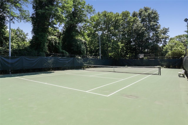 81 Hidden Ridge Dr, Syosset, NY 11791 - view of tennis court with community basketball court