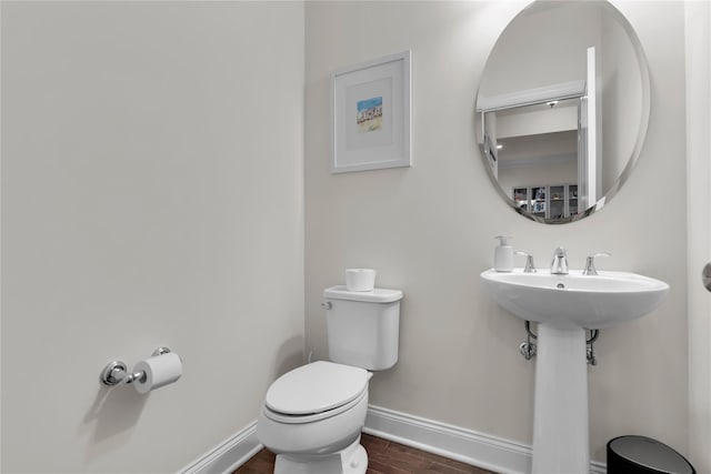 20 Dennis Ln, Pleasantville, NY 10570 - half bathroom with toilet and wood finished floors