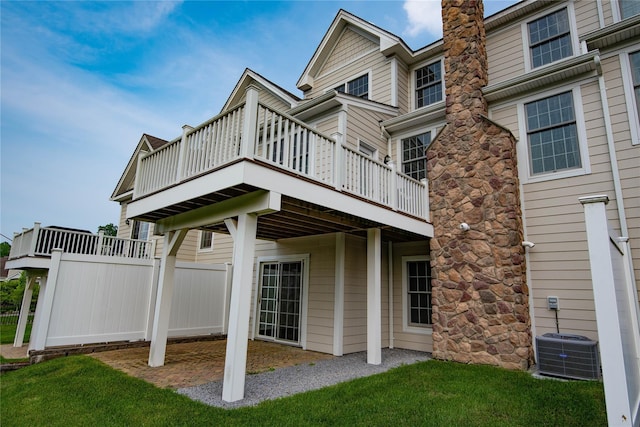 20 Dennis Ln, Pleasantville, NY 10570 - rear view of property with a deck
