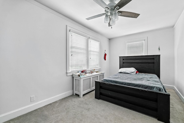 305 Columbus Ave, Harrison, NY 10604 - carpeted bedroom with crown molding and a ceiling fan