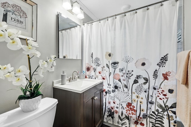 305 Columbus Ave, Harrison, NY 10604 - full bathroom with vanity and a shower with curtain