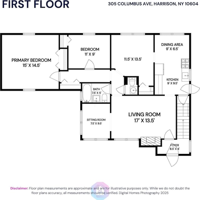 305 Columbus Ave, Harrison, NY 10604 - view of property floor plan