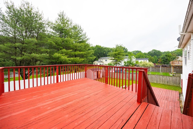 15 Pond St, Poughkeepsie, NY 12603 - wooden terrace with a fenced backyard