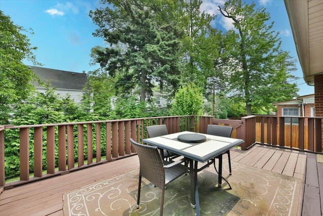 8519 212th St, Hollis Hills, NY 11427 - wooden deck featuring outdoor dining area