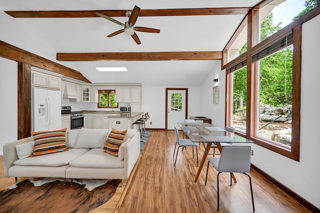 39 Cliff Rd, Greenwood Lake, NY 10925 - living room with light wood-style flooring and ceiling fan
