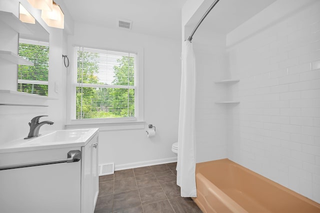 39 Cliff Rd, Greenwood Lake, NY 10925 - full bath featuring vanity, tile patterned floors, and shower / bath combination with curtain