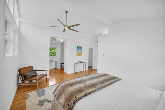 39 Cliff Rd, Greenwood Lake, NY 10925 - bedroom with wood finished floors, a ceiling fan, and vaulted ceiling