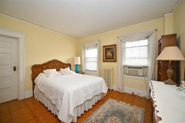 33-44 159th St, Flushing, NY 11358 - bedroom featuring radiator heating unit and cooling unit