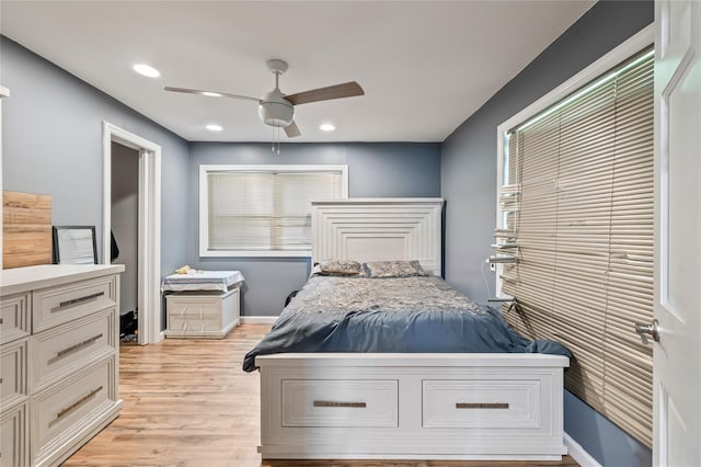 19 Farview Ter, Airmont, NY 10901 - bedroom with light wood finished floors, recessed lighting, and a ceiling fan