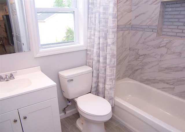 8 W Narcissus Rd, Mastic Beach, NY 11951 - full bath with plenty of natural light, vanity, and shower / tub combo with curtain