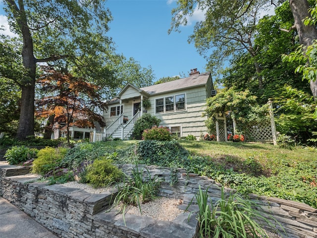 347 Scudder Ave, Northport, NY 11768 - view of front of home featuring a chimney