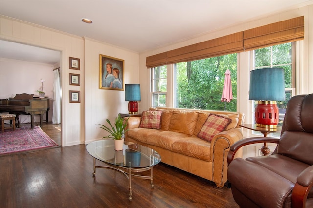 3 Little Ln, White Plains, NY 10605 - living room with crown molding and wood finished floors