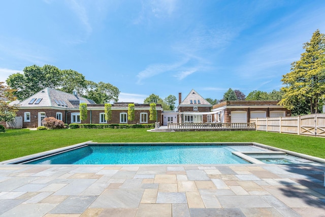1750 Mount Beulah Ave, Southold, NY 11971 - view of swimming pool featuring a patio and a pool with connected hot tub
