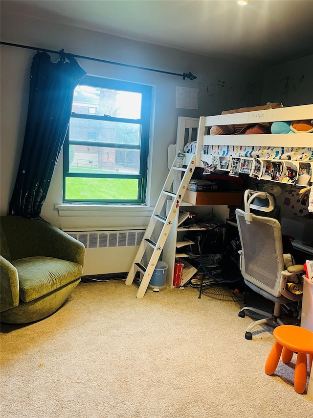 219-02 75th Ave Unit 2F, Oakland Gardens, NY 11364 - carpeted bedroom with radiator heating unit