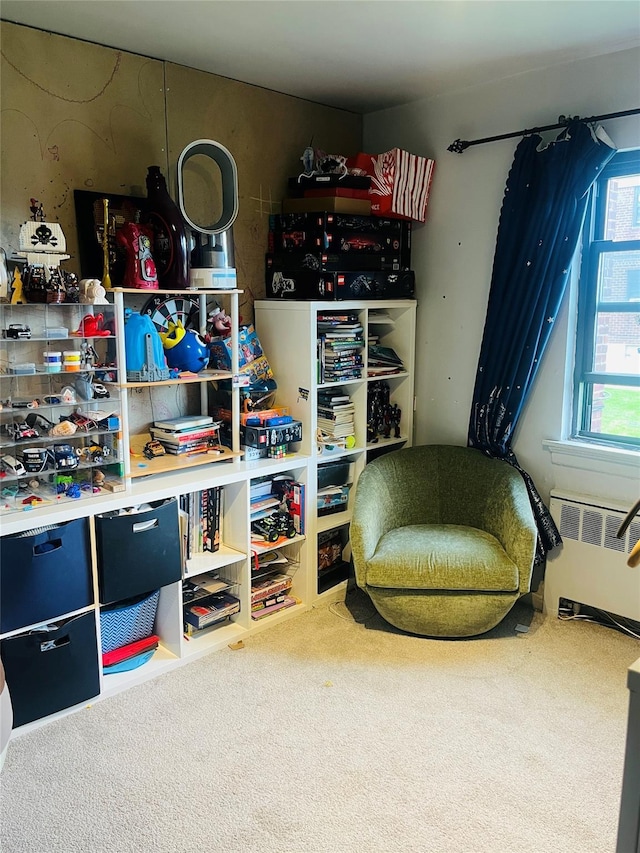 219-02 75th Ave Unit 2F, Oakland Gardens, NY 11364 - sitting room with radiator and carpet
