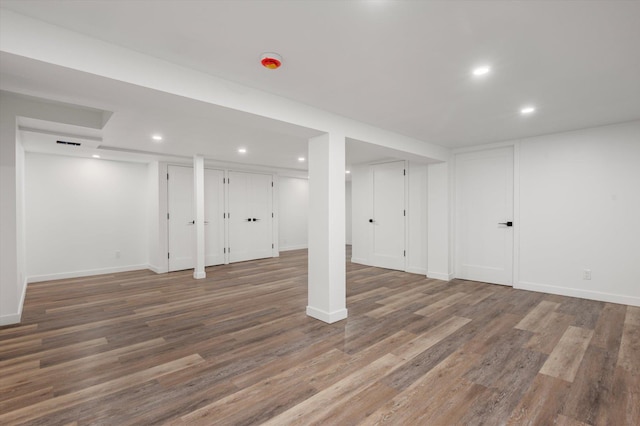 8 Junard Dr, Roslyn, NY 11576 - finished below grade area with recessed lighting and wood finished floors
