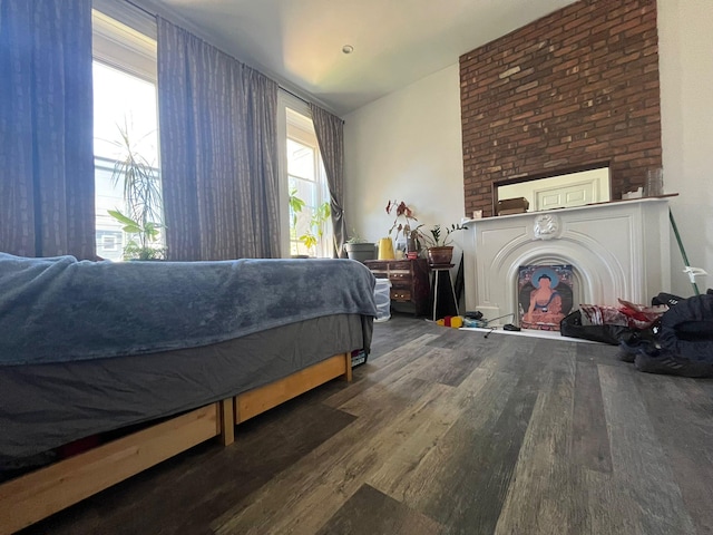 130 Van Dyke St, Brooklyn, NY 11231 - bedroom with wood finished floors and a fireplace