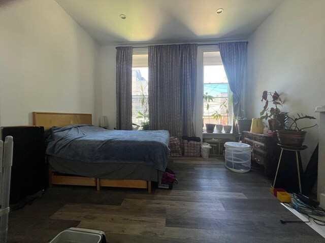 130 Van Dyke St, Brooklyn, NY 11231 - bedroom with wood finished floors and vaulted ceiling