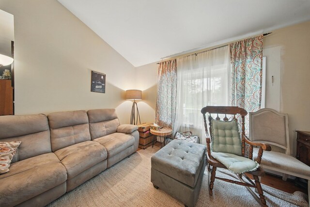 346 Stone School House Rd, Bloomingburg, NY 12721 - living area featuring vaulted ceiling