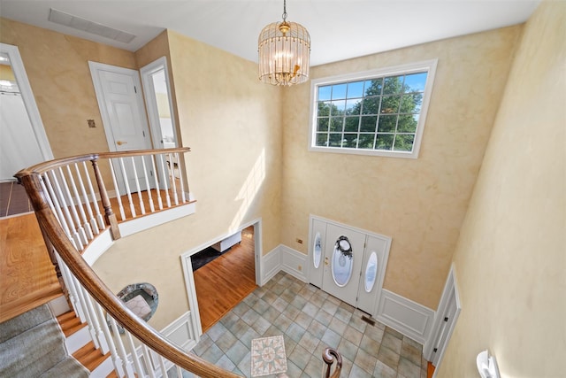 6 Long Meadow Way, Goshen, NY 10924 - entryway with a chandelier and a high ceiling