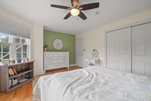 6 Long Meadow Way, Goshen, NY 10924 - bedroom featuring wood finished floors, ceiling fan, and a closet