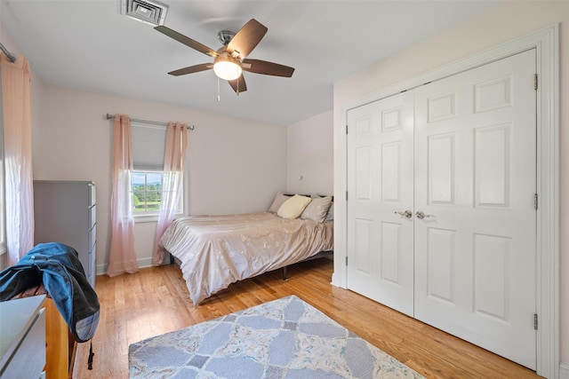 6 Long Meadow Way, Goshen, NY 10924 - bedroom featuring light wood finished floors, a closet, and ceiling fan
