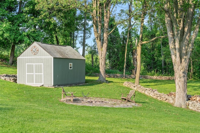 6 Long Meadow Way, Goshen, NY 10924 - view of green lawn featuring a shed