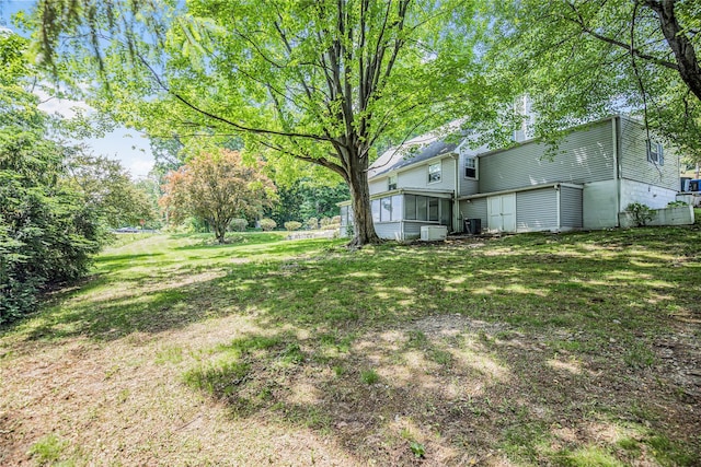 13 Valley View Dr, New Windsor, NY 12553 - view of grassy yard with a sunroom