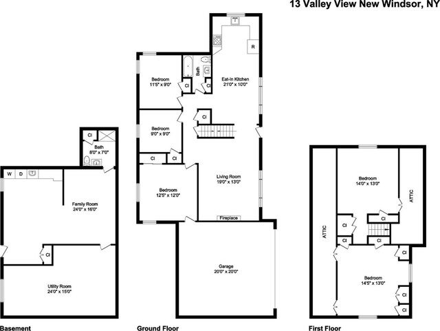 13 Valley View Dr, New Windsor, NY 12553 - view of property floor plan