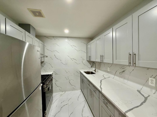 132-06 57th Rd, Flushing, NY 11355 - washroom featuring a sink and light marble finish flooring