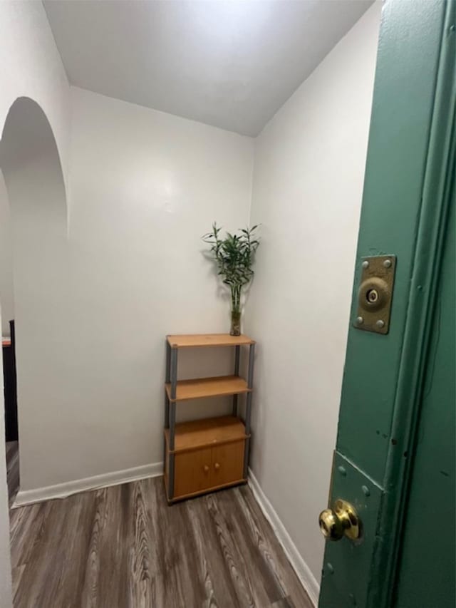 3338 Parsons Blvd Unit 6G, Flushing, NY 11354 - corridor featuring wood finished floors and arched walkways