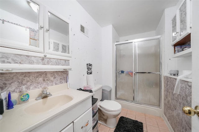 7 Tufts Ln, Highland Mills, NY 10930 - bathroom with vanity, a stall shower, and tile patterned floors