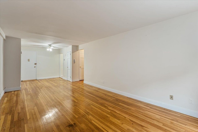 54-44 Little Neck Pkwy Unit 5G, Little Neck, NY 11362 - spare room featuring light wood-style floors and ceiling fan