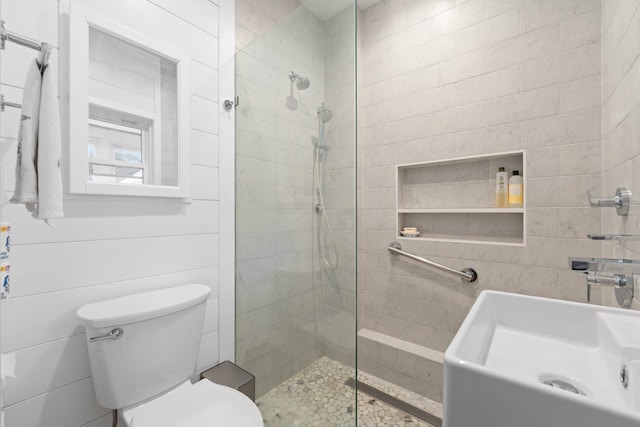 206 Brower Ave, Rockville Centre, NY 11570 - bathroom with a walk in shower and toilet