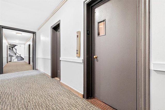 43 Calton Rd Unit 4J, New Rochelle, NY 10804 - hallway with carpet flooring and stairway