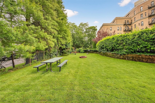 43 Calton Rd Unit 4J, New Rochelle, NY 10804 - view of yard with an outdoor fire pit