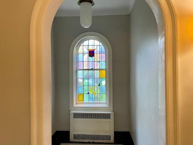 72-17 34th Ave Unit 1H, Jackson Heights, NY 11372 - detailed view of arched walkways and heating unit