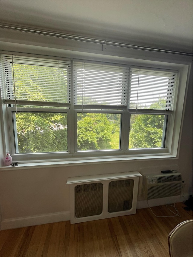 98 Dehaven Dr Unit 3G, Yonkers, NY 10703 - interior space featuring wood finished floors and a wall mounted air conditioner
