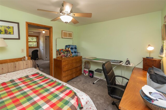 6807 State Route 42, Woodbourne, NY 12788 - carpeted bedroom with a desk and ceiling fan
