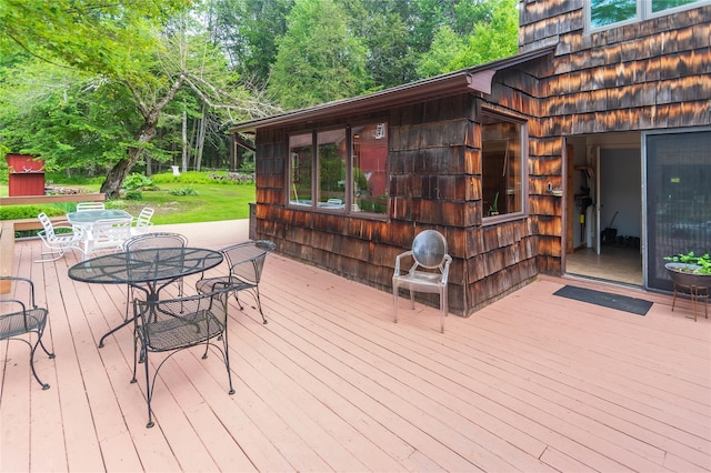 6807 State Route 42, Woodbourne, NY 12788 - deck with outdoor dining area
