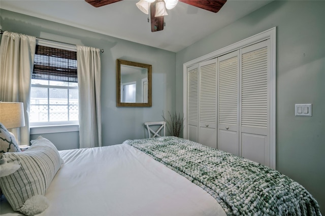 25 Jackwill Rd, East Patchogue, NY 11772 - bedroom with a closet and ceiling fan