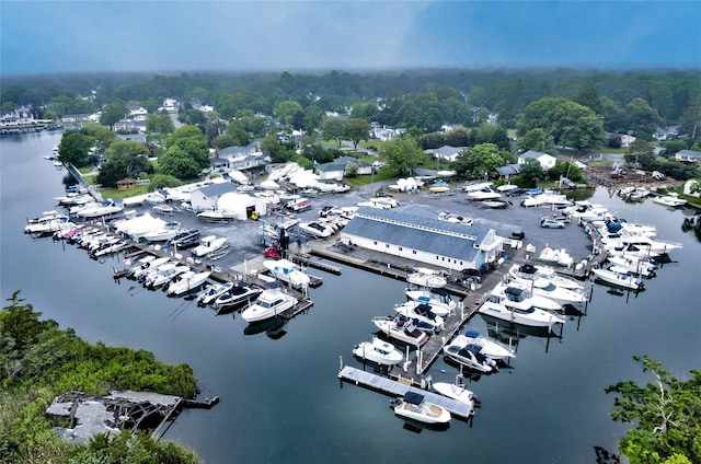 25 Jackwill Rd, East Patchogue, NY 11772 - drone / aerial view of a marina and a large body of water