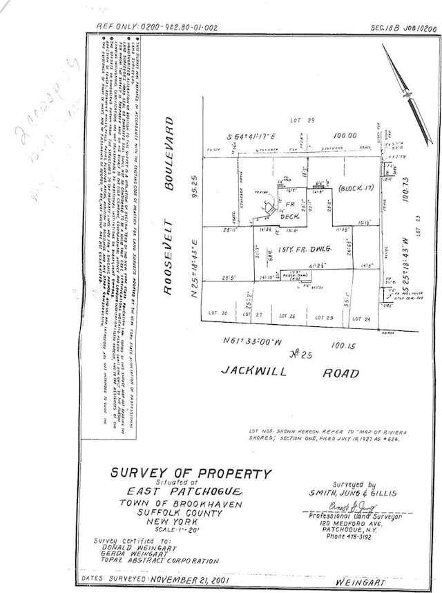 25 Jackwill Rd, East Patchogue, NY 11772 - survey map / technical document